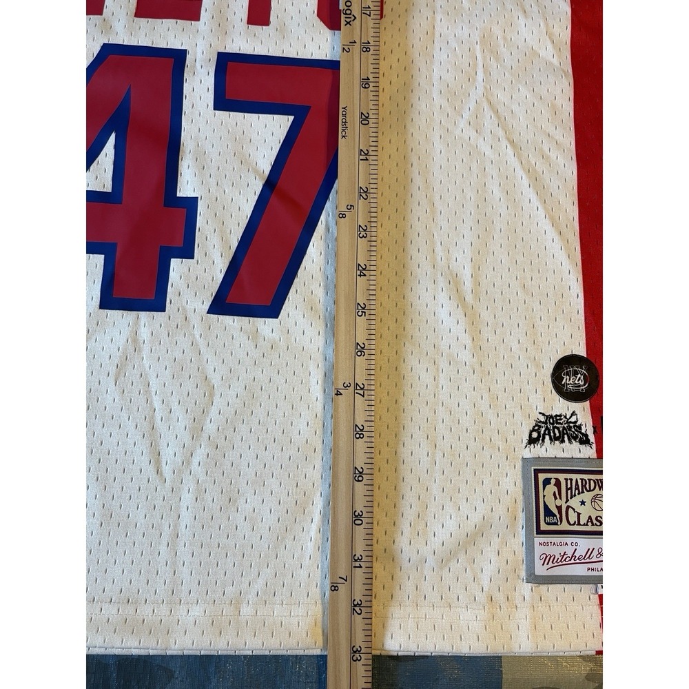 Men's 3XL NWOT Brooklyn Nets Badmon #47 Joey Bada$$ Mitchell & Ness Jersey Remix - Picture 11 of 11